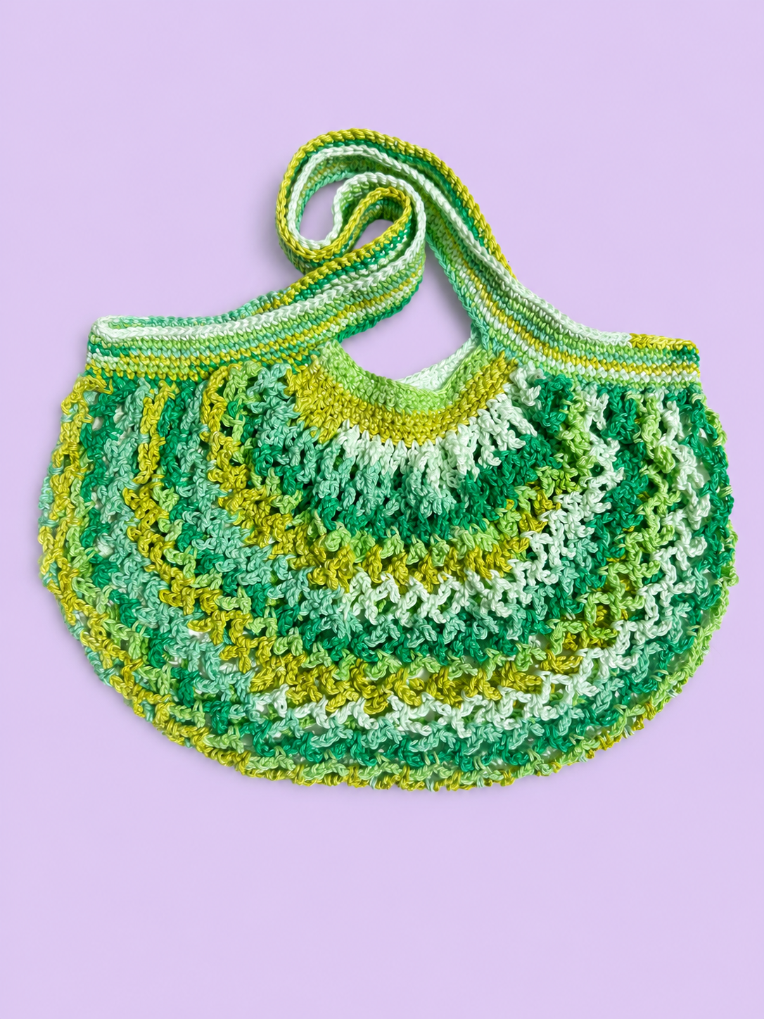 Shades of Green Mesh Market Bag